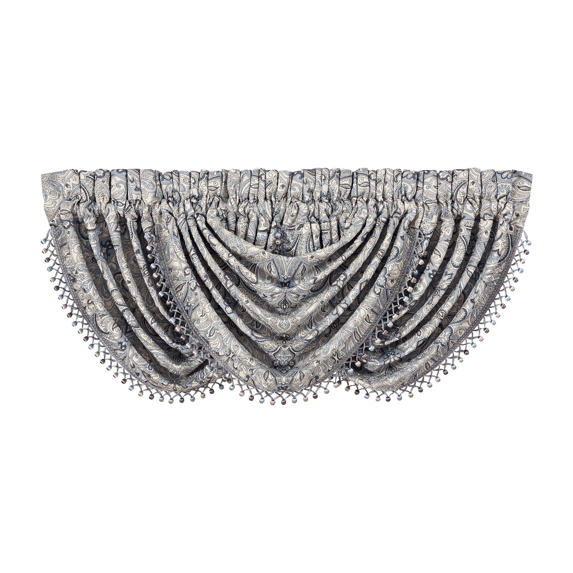 Alexis Window Waterfall Valance in Powder Blue | Satin by J.Queen New York