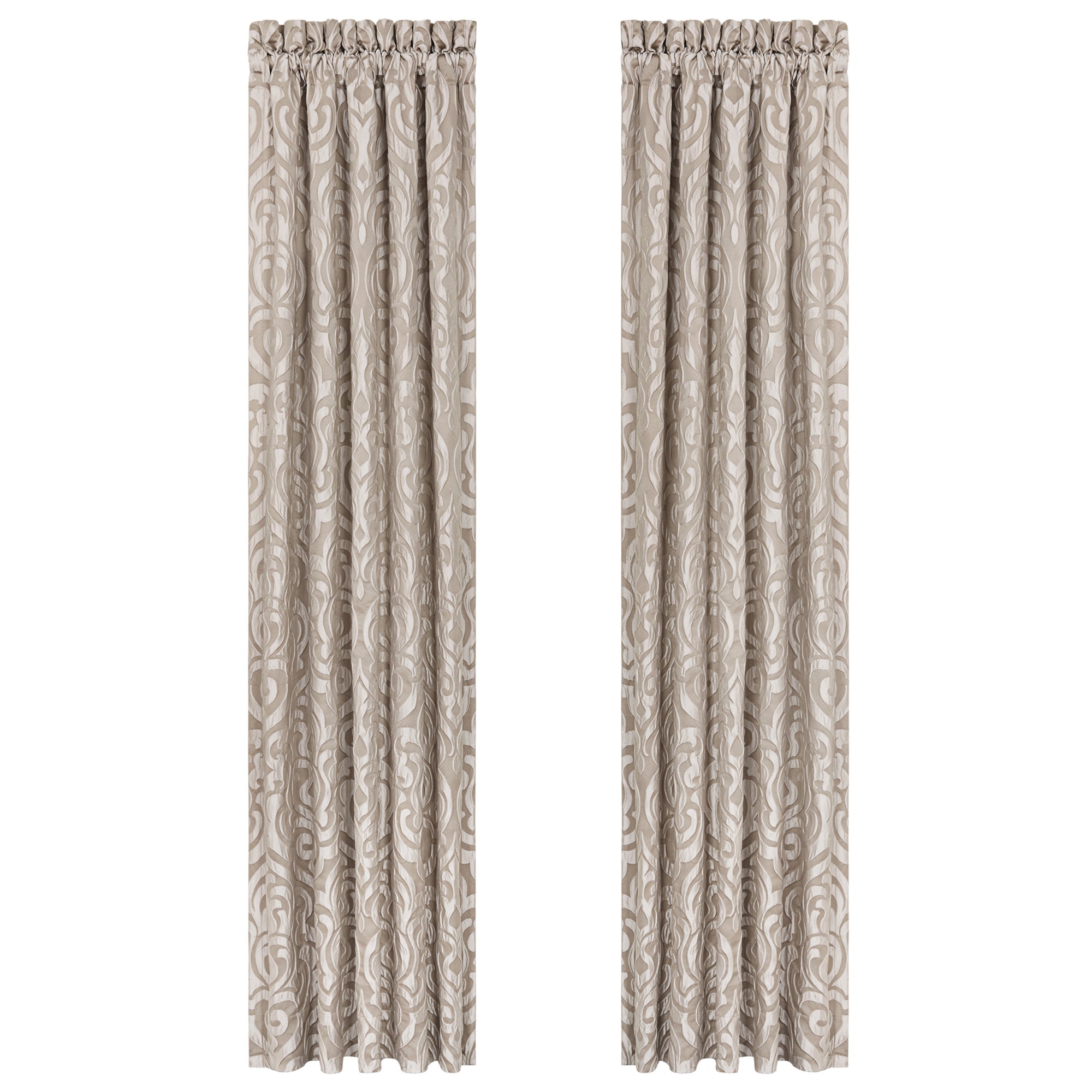 Astoria 84" Window Panel Pair in Sand | 100% Polyester by J.Queen New York