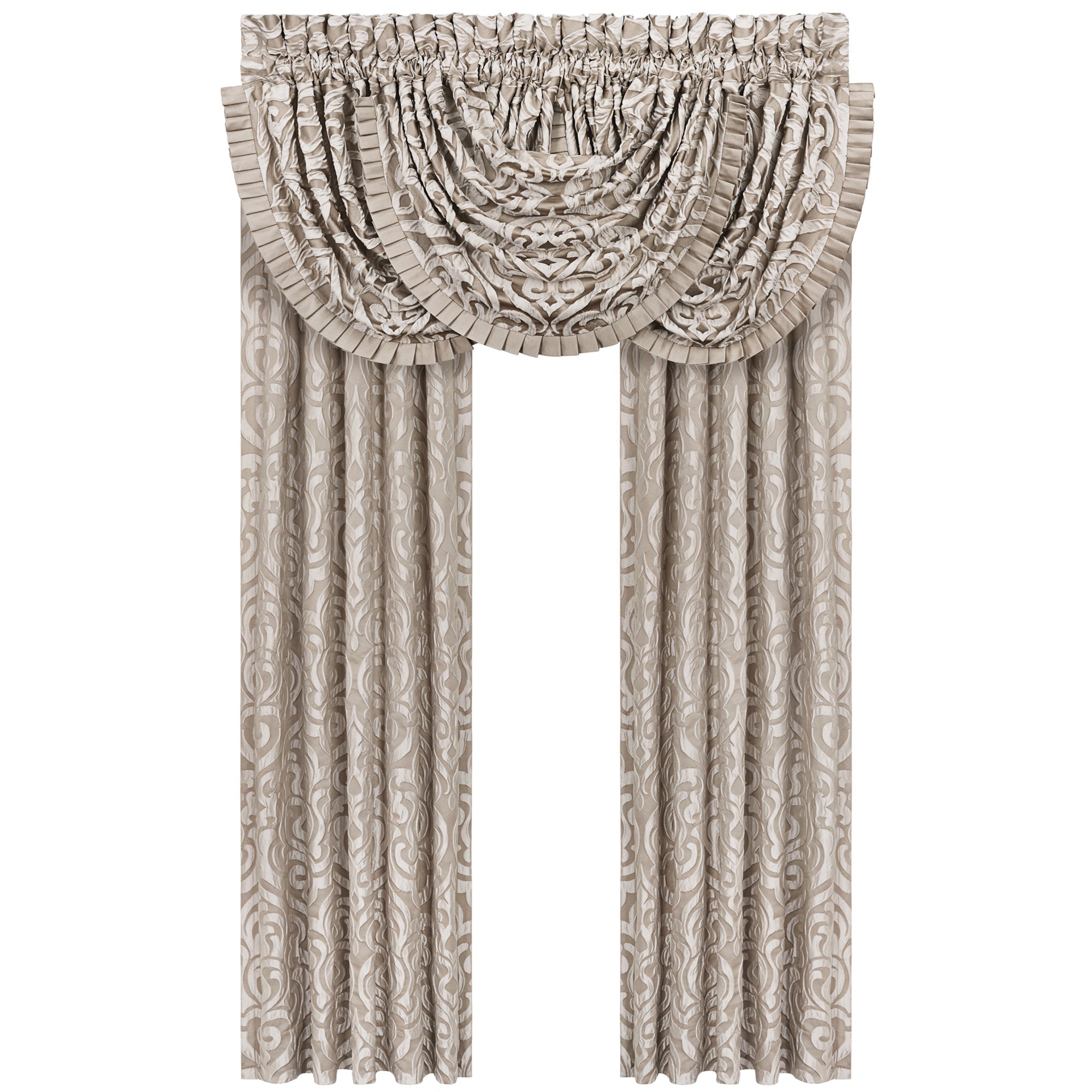Astoria Sand Waterfall Valance | 100% Polyester by J.Queen New York