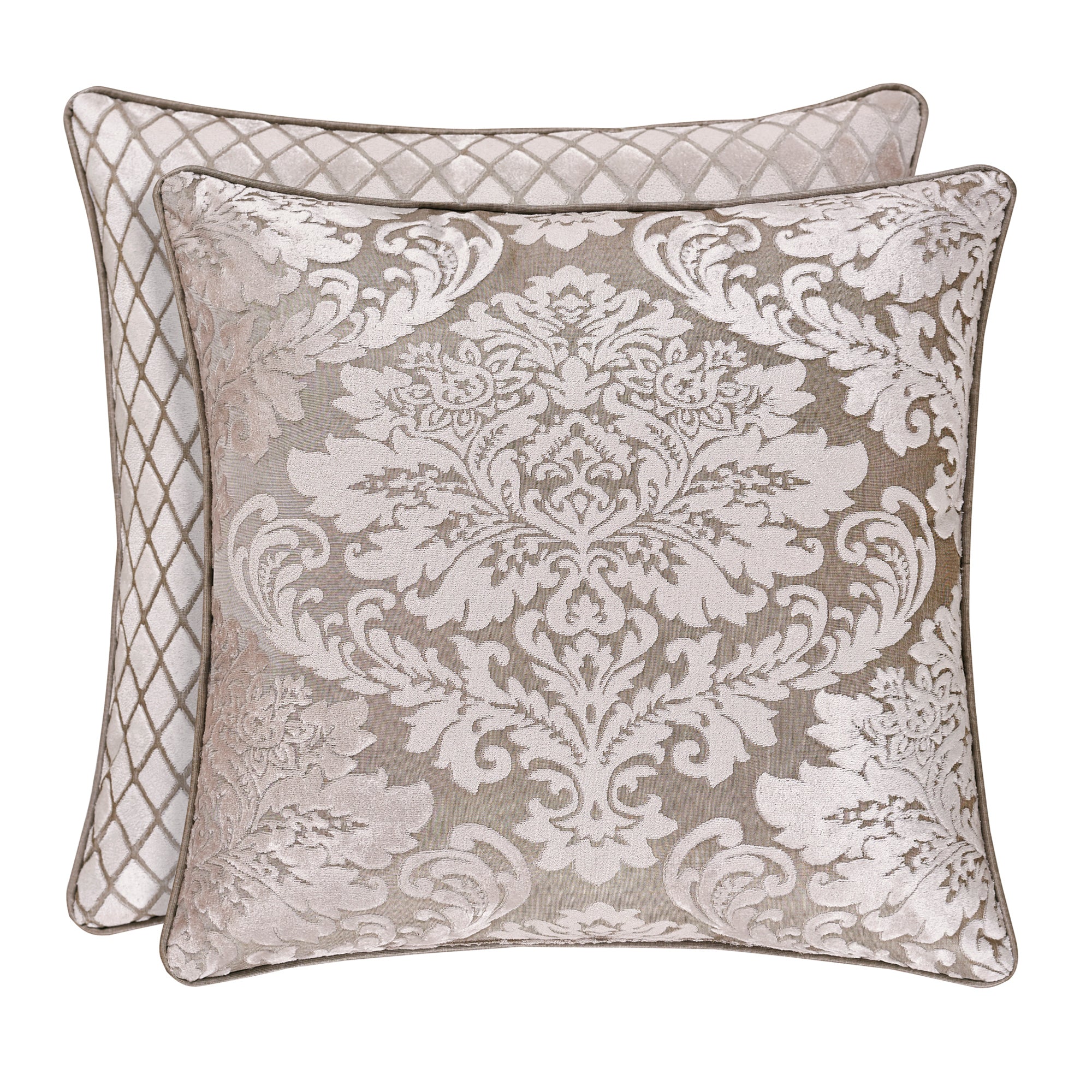 Bel Air Sand 18" Square Decorative Throw Pillow In Spa By J.Queen New York