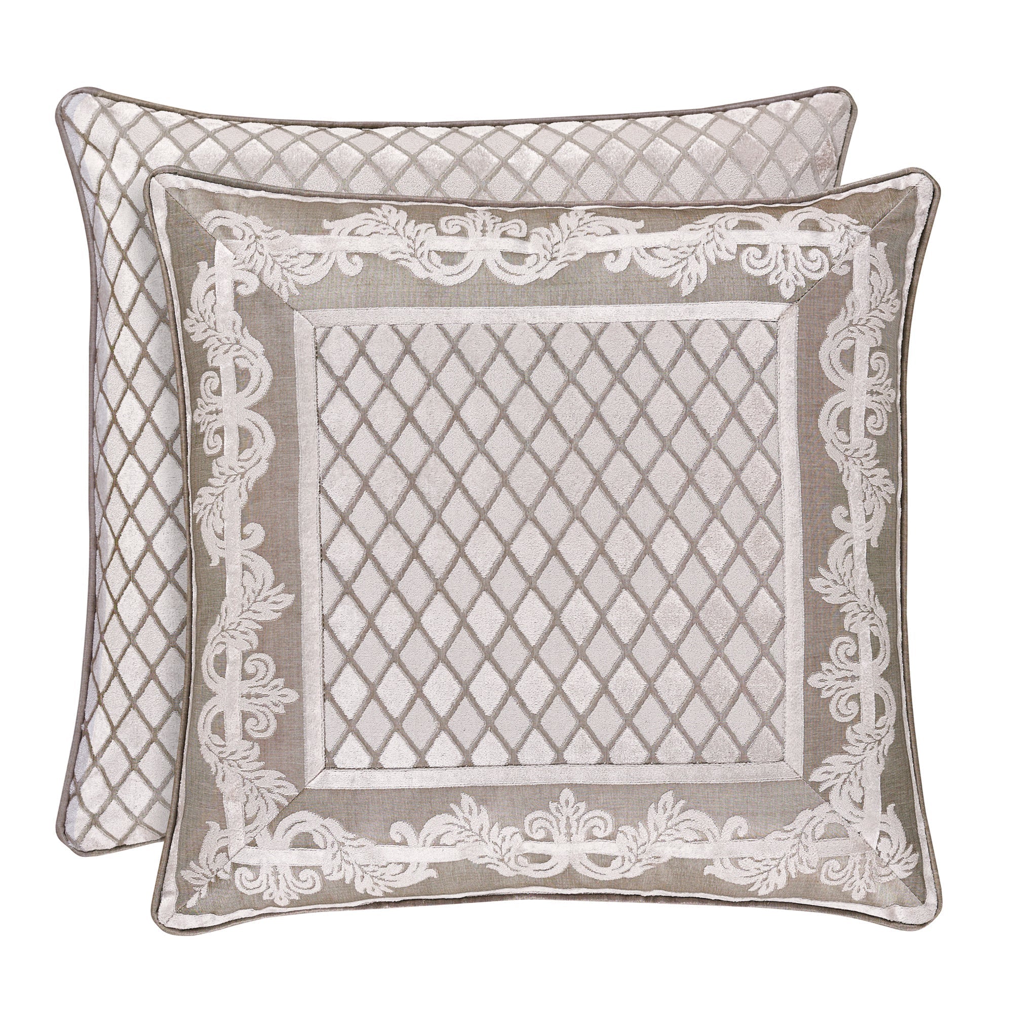 Bel Air Sand 20" Square Decorative Throw Pillow By J.Queen New York