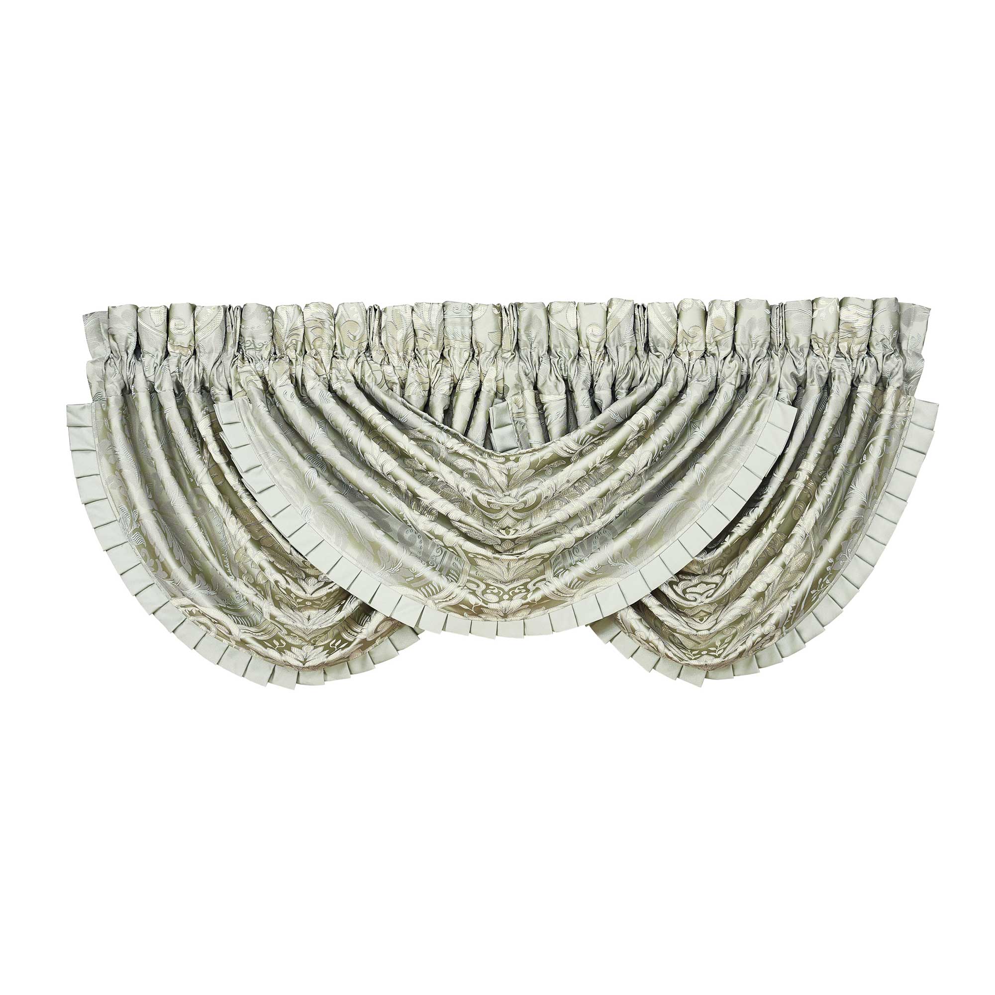 Belgium Window Waterfall Valance in Spa | Satin by J.Queen New York