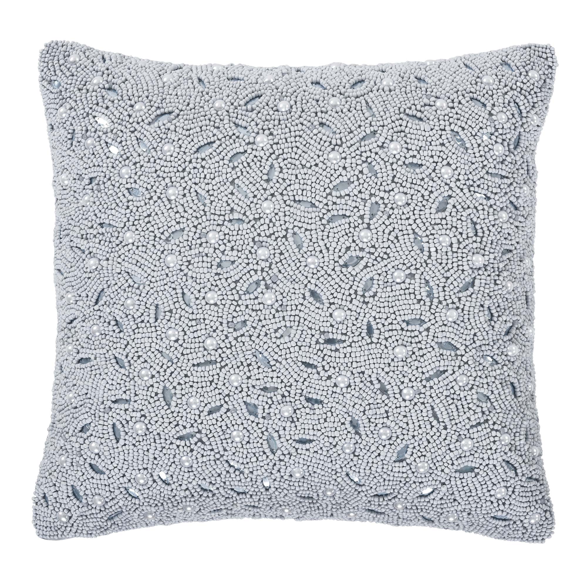 Bellissima 14" Square Decorative Throw Pillow Powder Blue | Satin by J.Queen New York