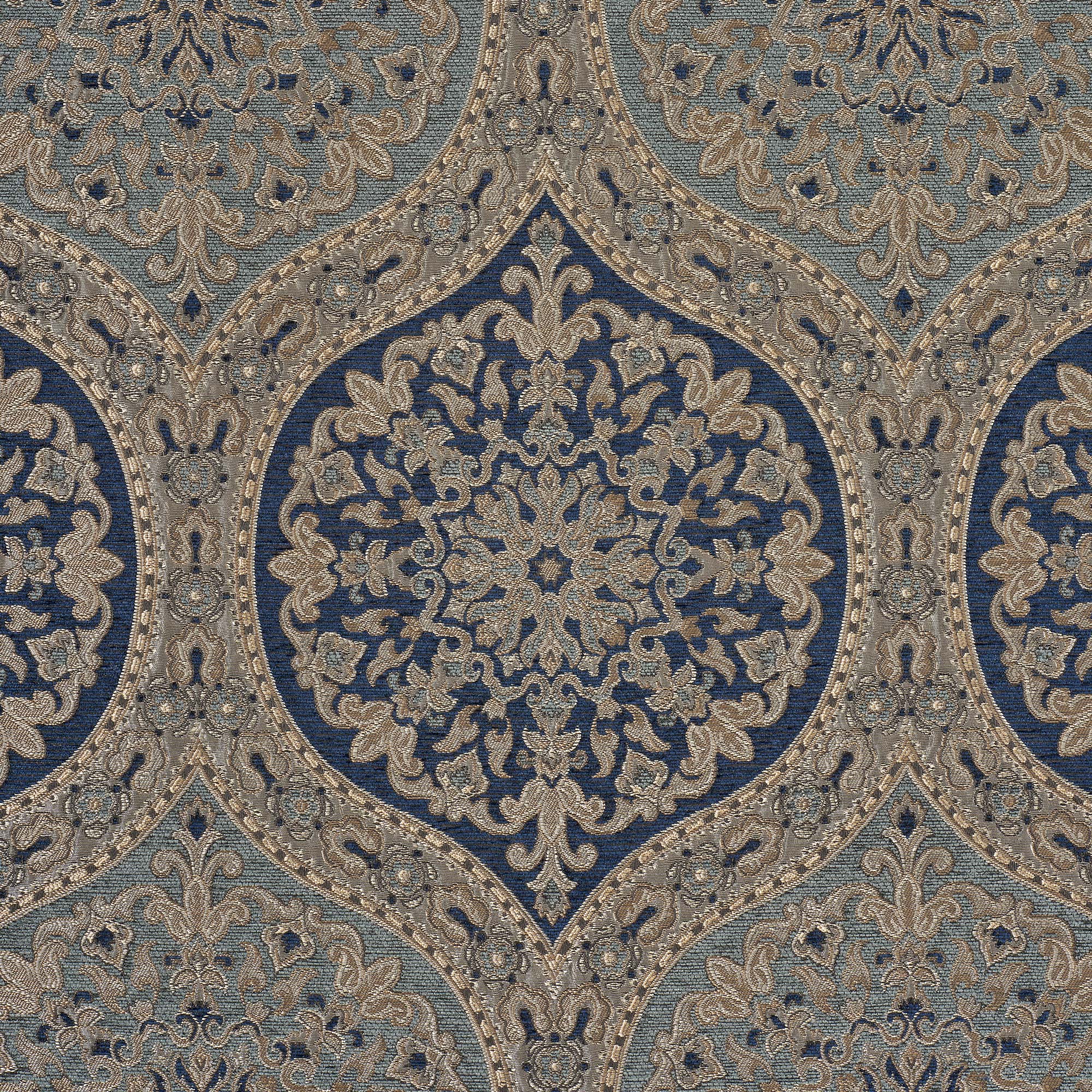 Botticelli 84" Window Panel Pair in Navy | 100% Polyester by J.Queen New York