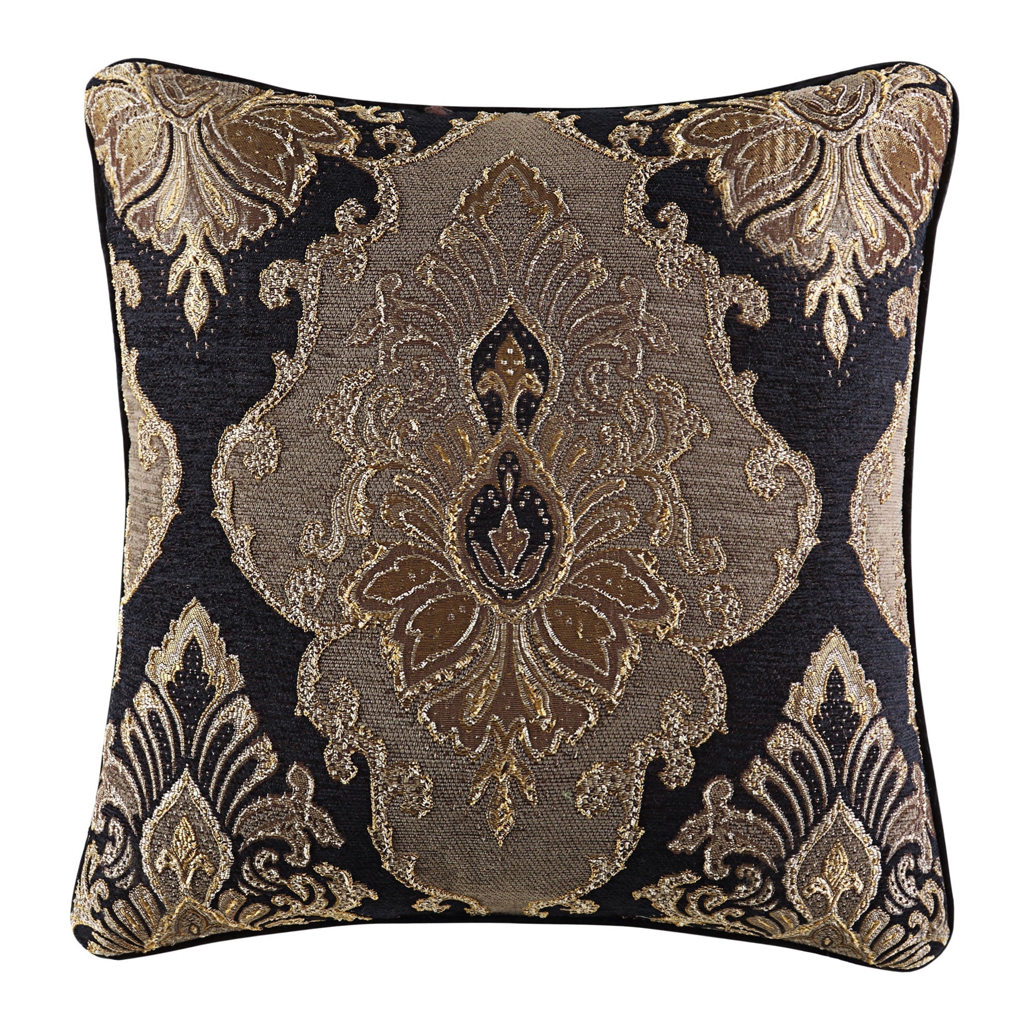 Bradshaw 20" Black Square Decorative Throw Pillow By J.Queen New York