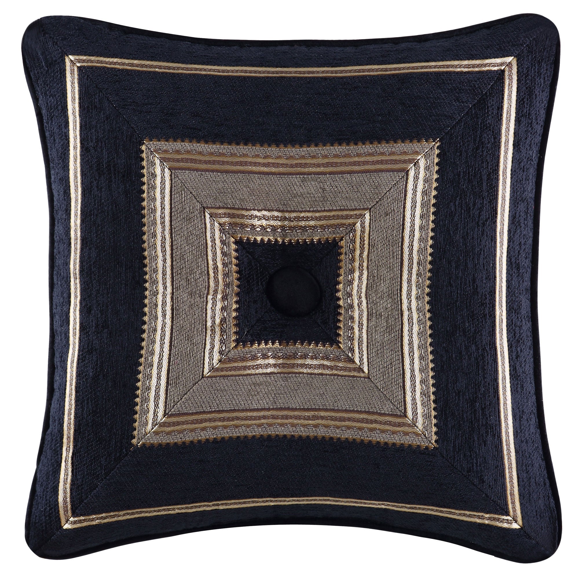 Bradshaw 18" Black Square Decorative Throw Pillow By J.Queen New York