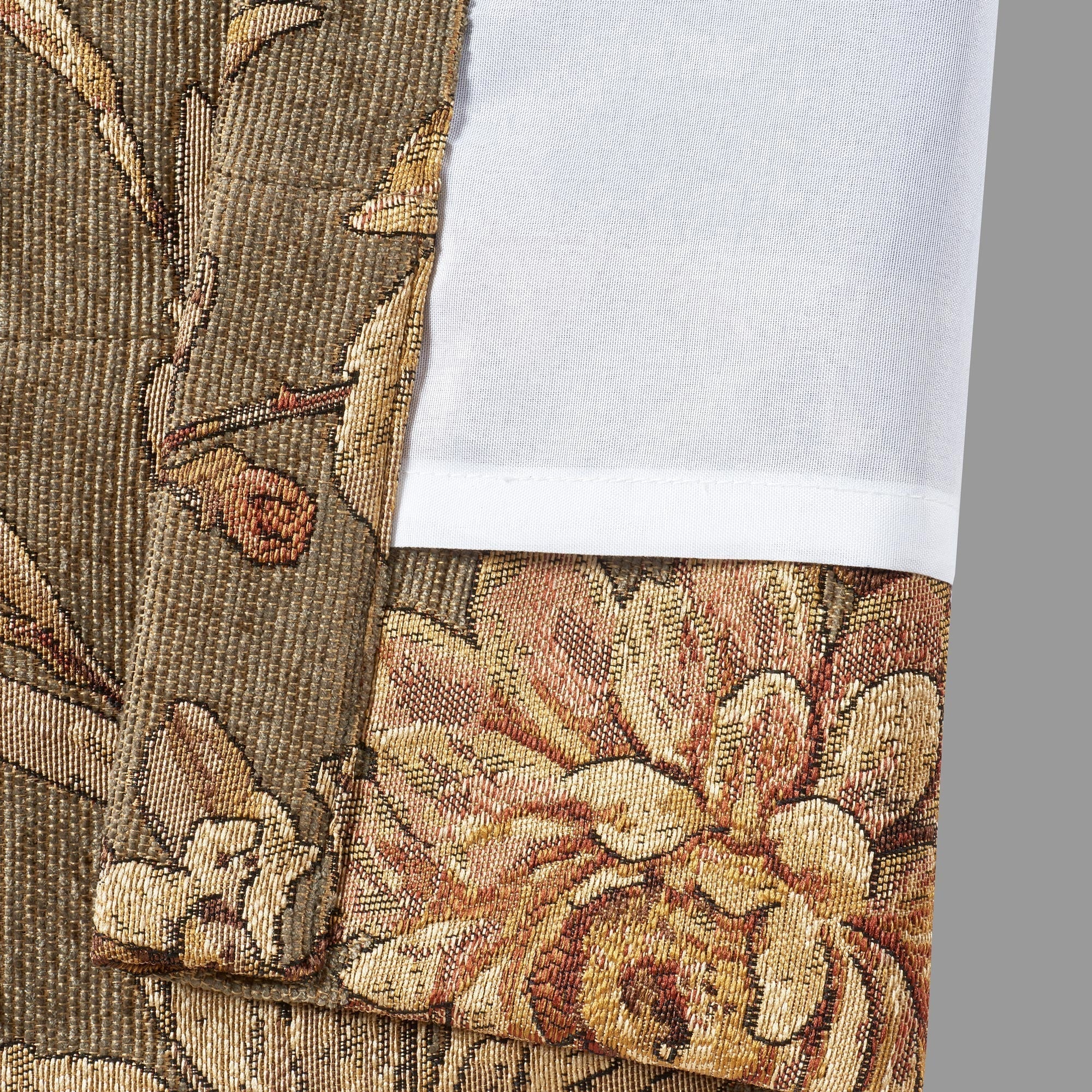 Camellia 84" Window Panel Pair in Rust by J.Queen New York