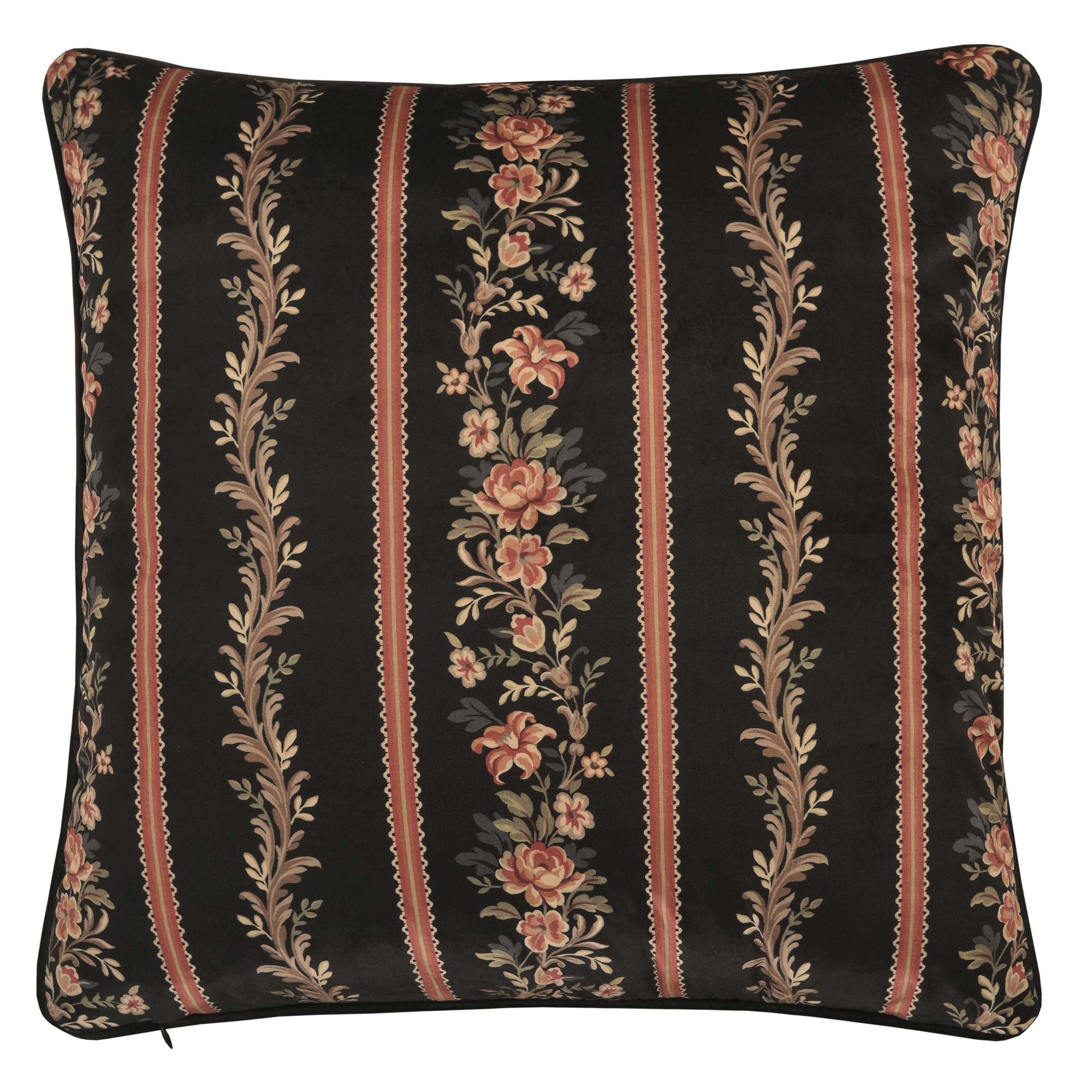 Chanticleer 20" Square Decorative Throw Pillow Black by J.Queen New York