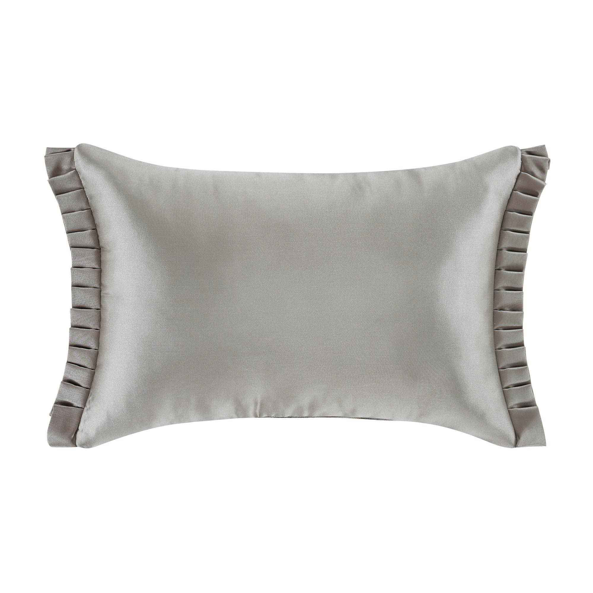 Desiree Boudoir Decorative Throw Pillow in Silver | Satin by J.Queen New York