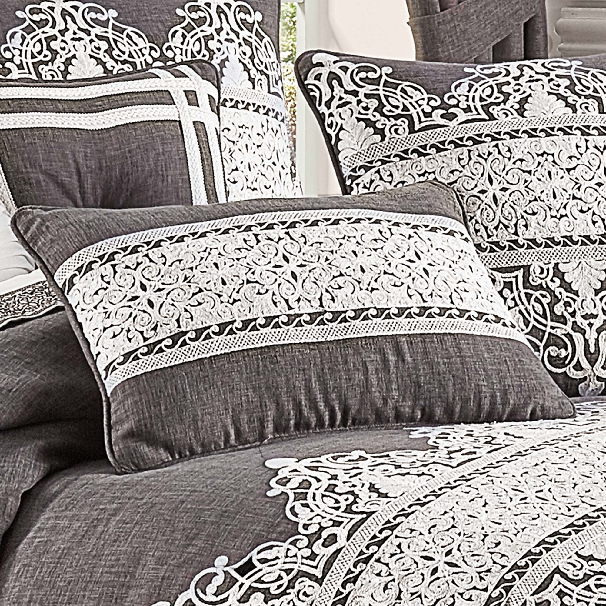 Flint Boudoir Decorative Throw Pillow by J.Queen New York