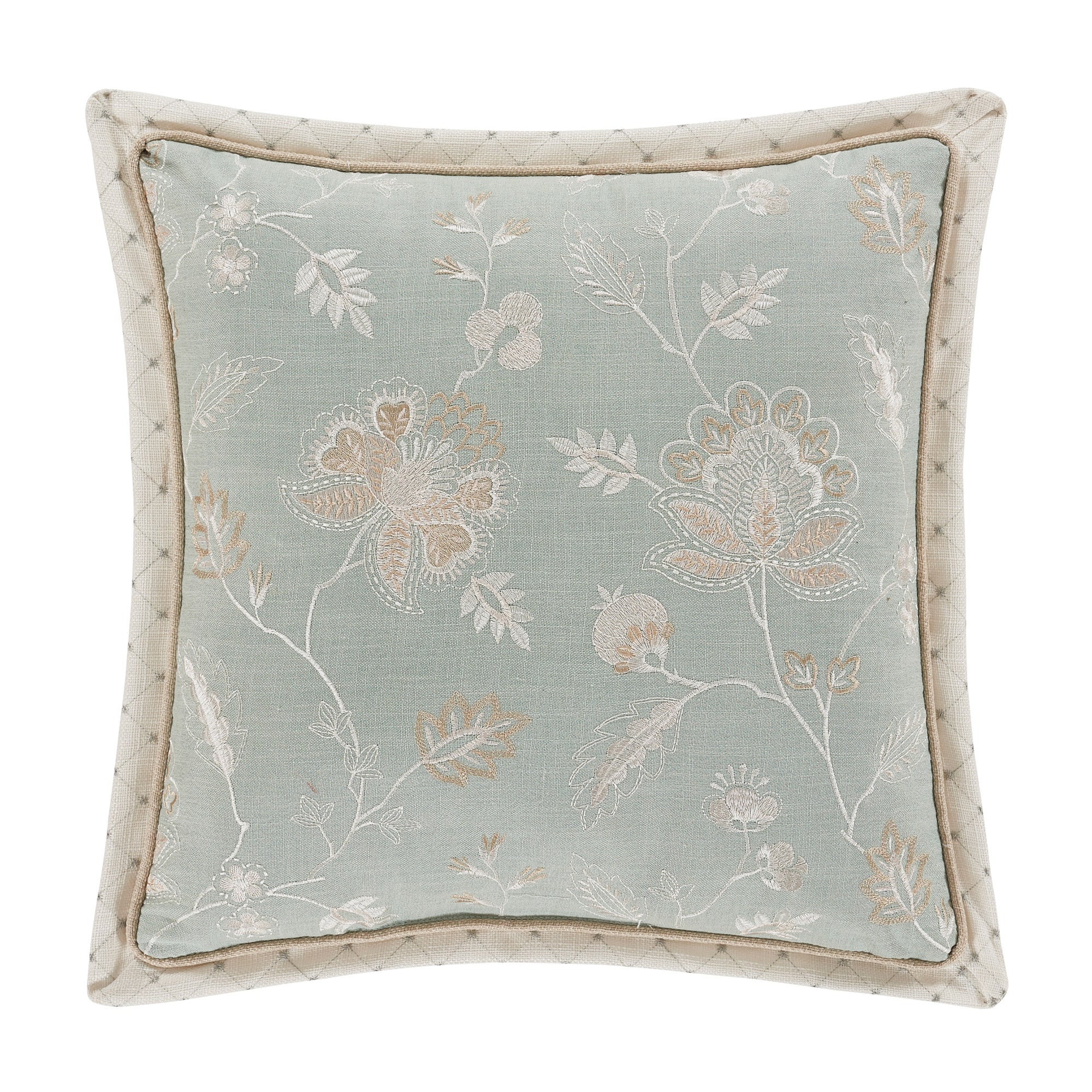 Garden View 18" Square Decorative Throw Pillow in Spa by J.Queen New York