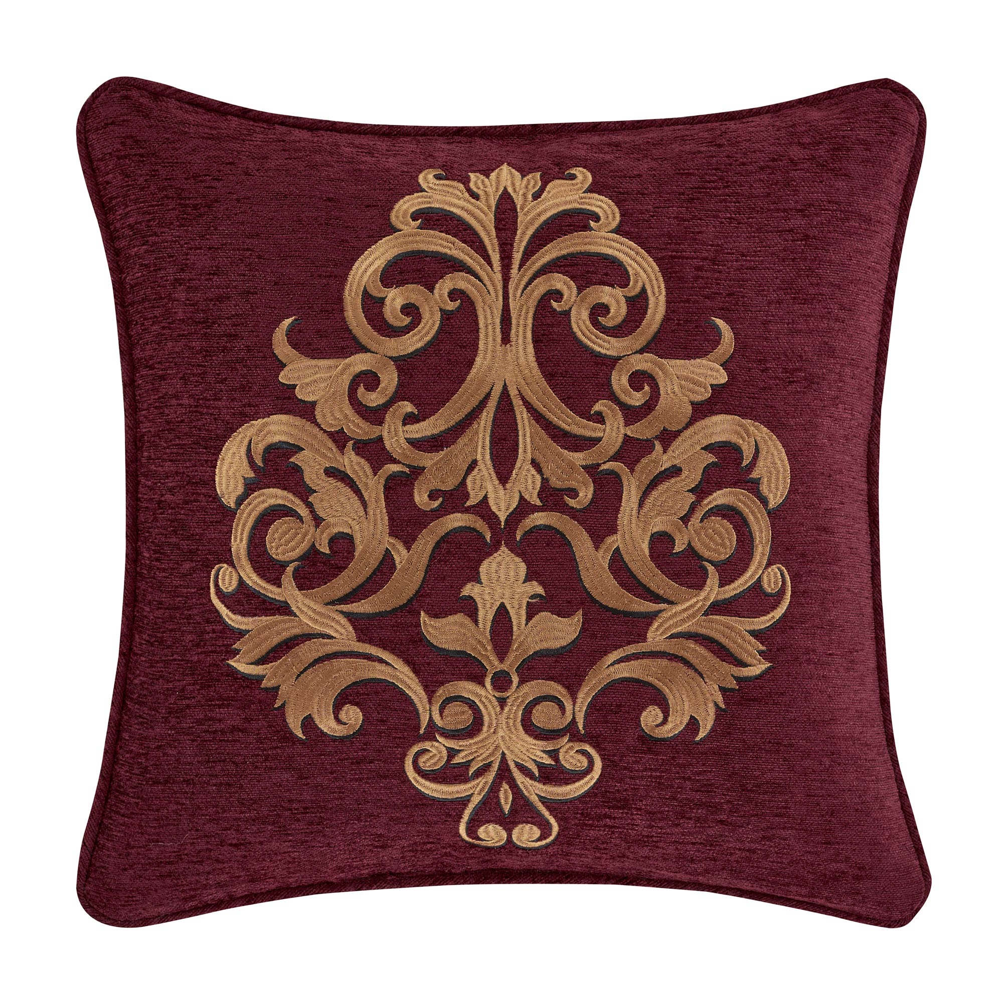 Garnet 18" Square Embellished Decorative Throw Pillow By J.Queen New York