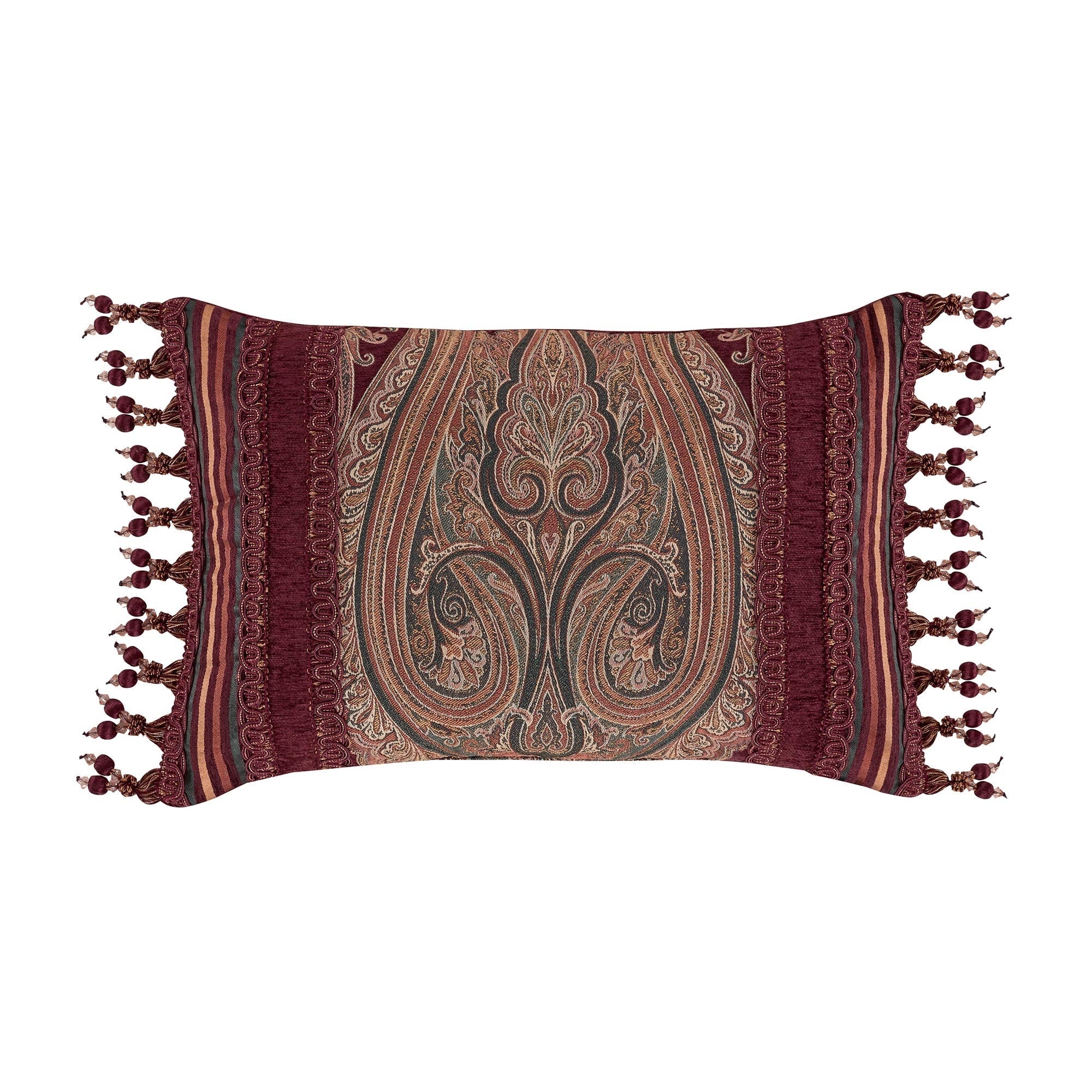 Garnet Boudoir Decorative Throw Pillow in Red by J.Queen New York