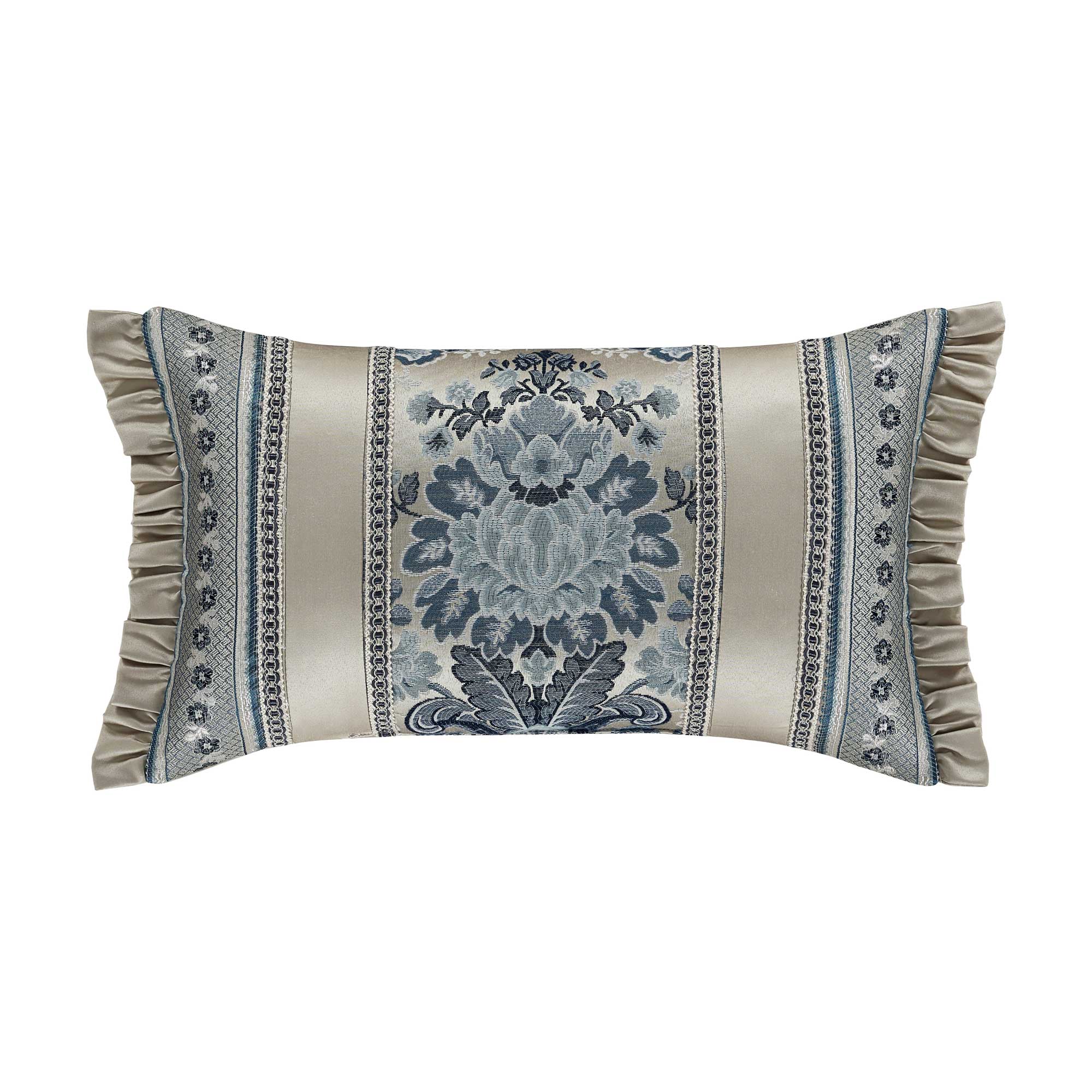 Glendale Boudoir Decorative Throw Pillow in Indigo | Satin by J.Queen New York