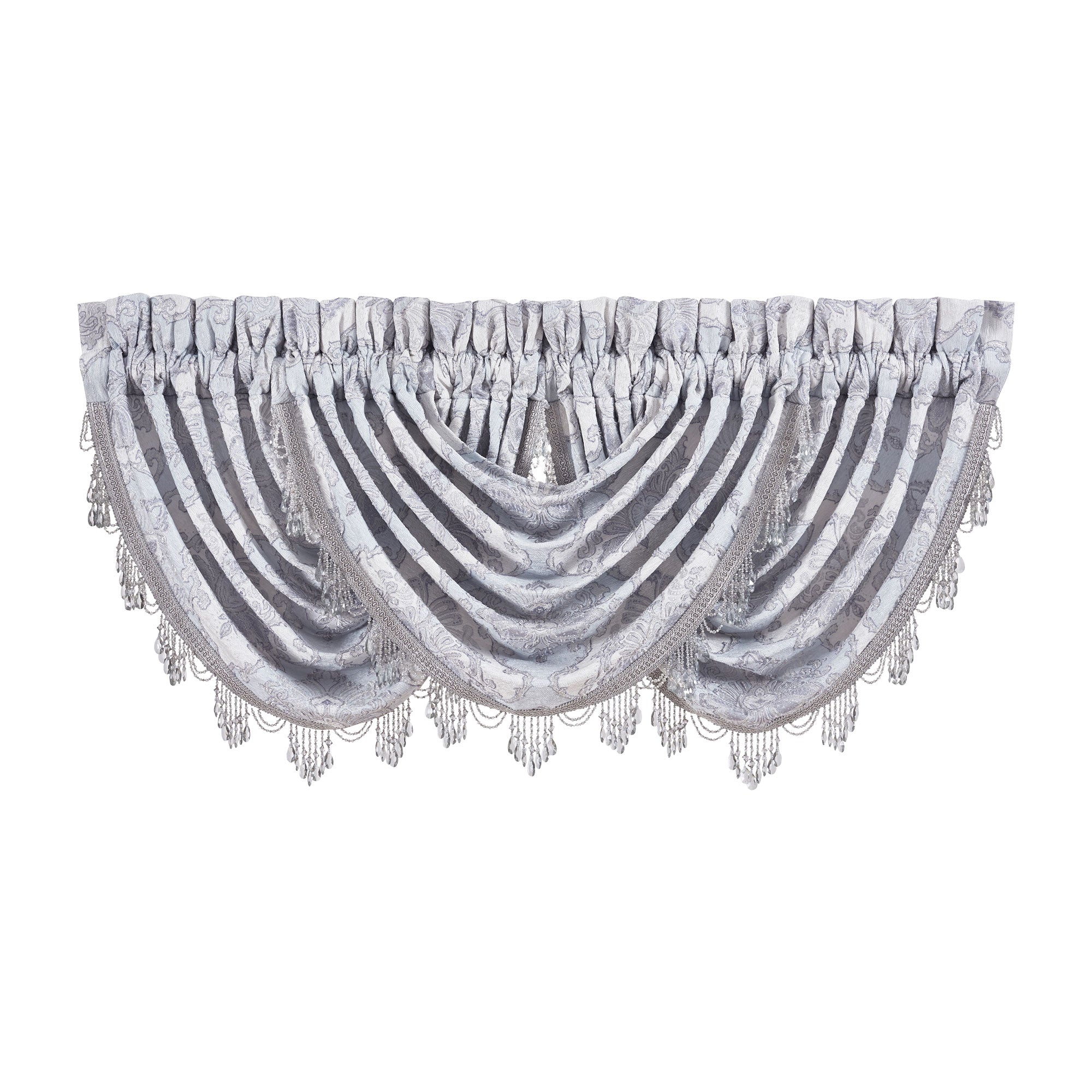 Iceland Window Waterfall Valance in Powder Blue | Satin by J.Queen New York