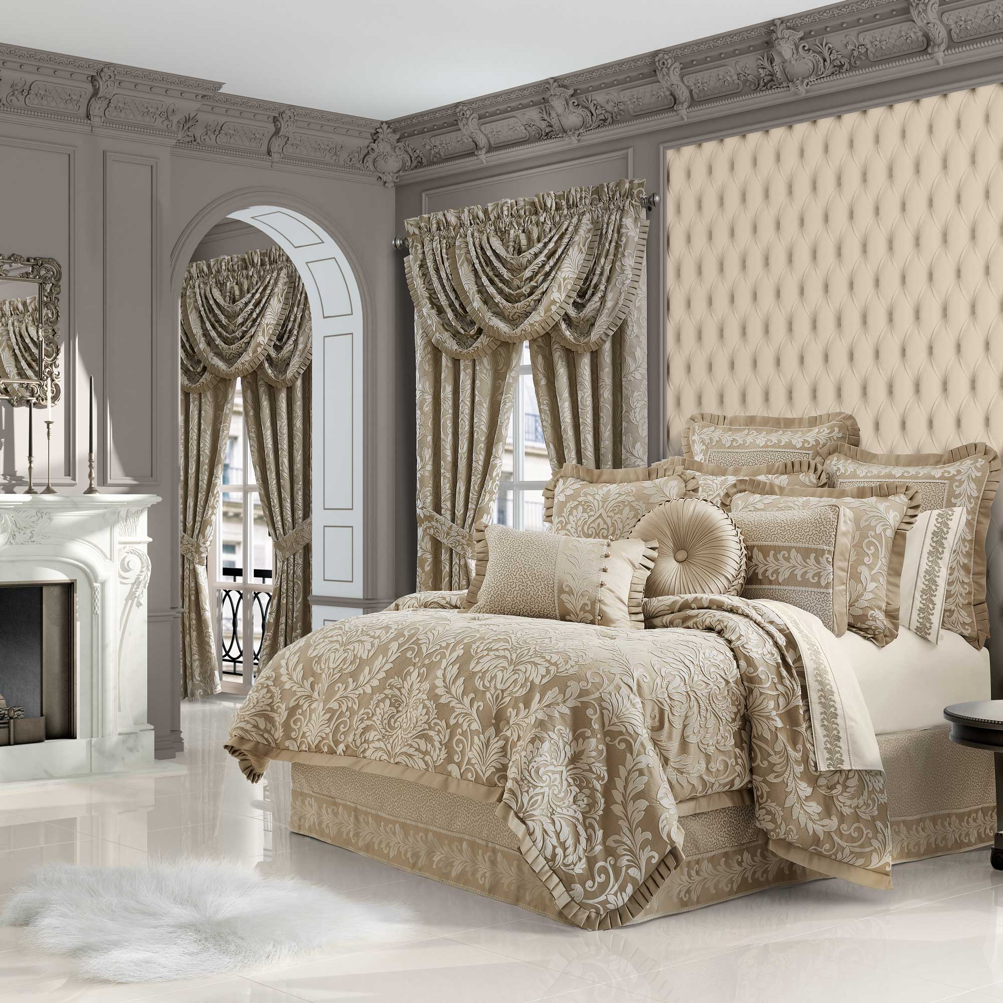 Lugano 4 Piece Comforter Set in Sand by J.Queen New York