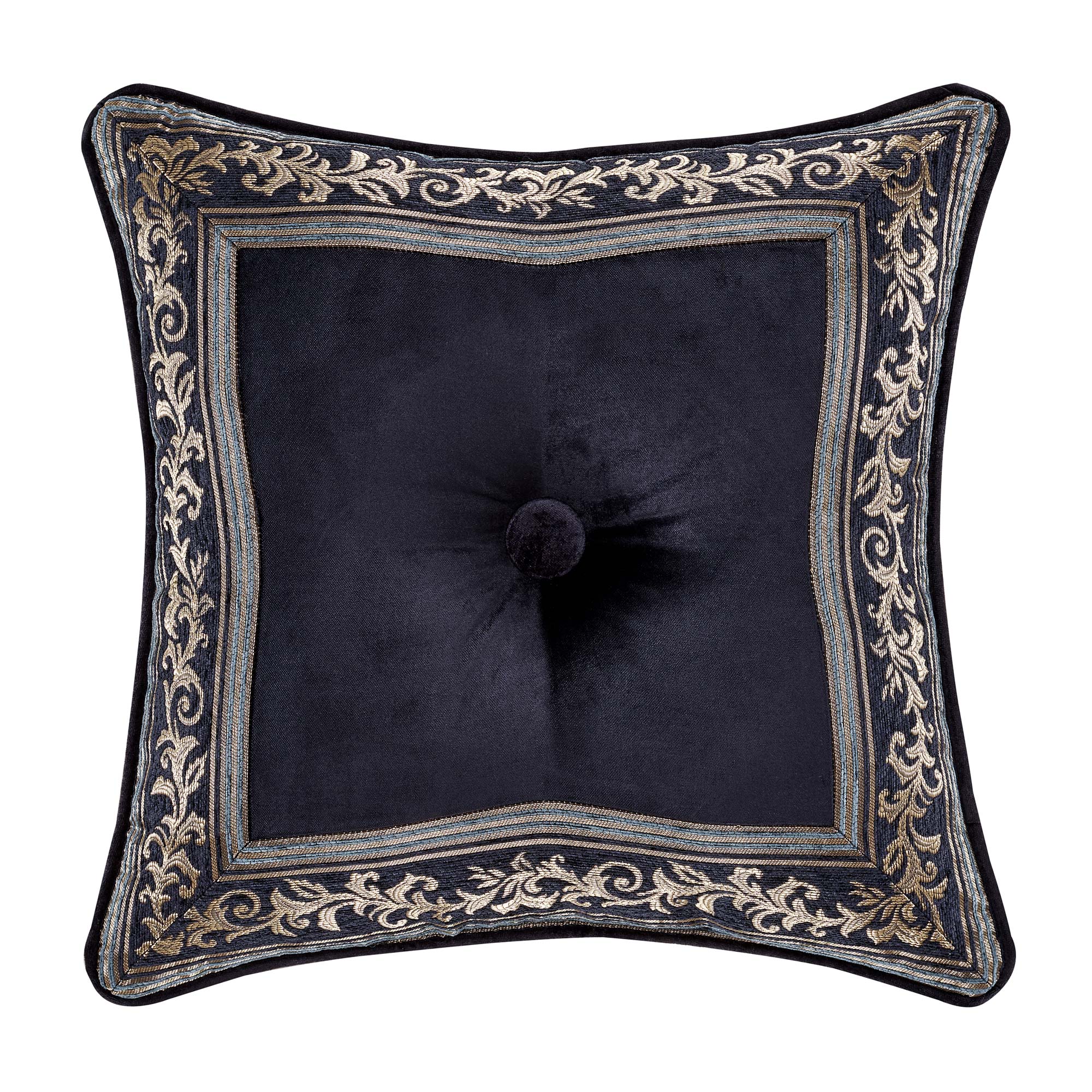 Middlebury 18" Square Decorative Throw Pillow in Indigo by J.Queen New York