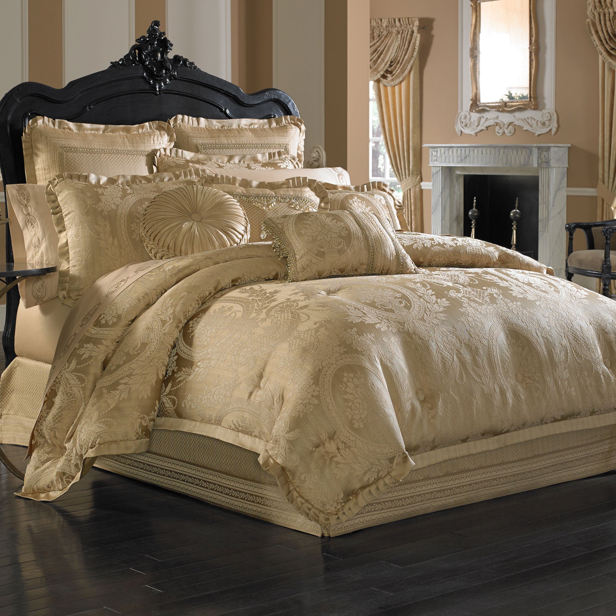 Napoleon Gold 4-Piece Comforter Set | 100% Polyester by J.Queen New York