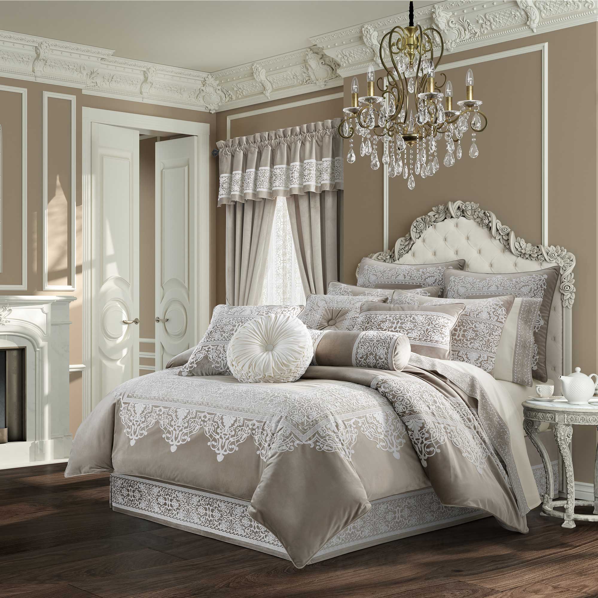 Opulence 4 Piece Comforter Set in Linen by J.Queen New York