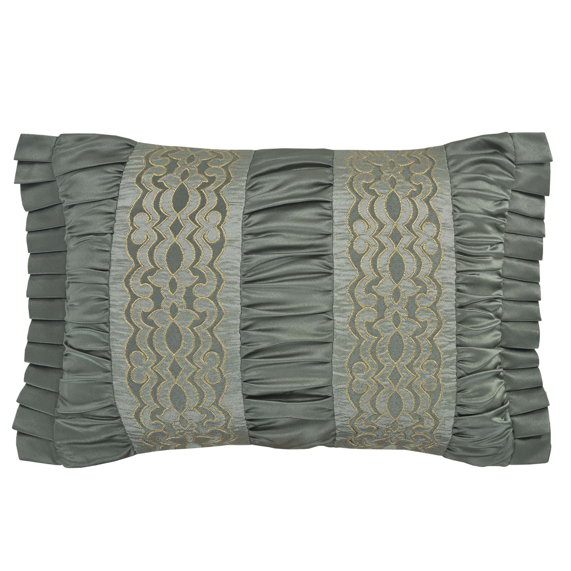 Santino Boudoir Decorative Throw Pillow Jade | Satin by J.Queen New York