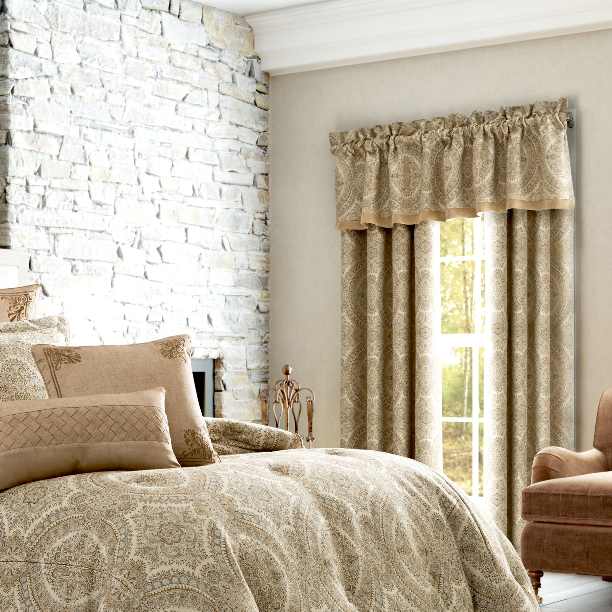 Sardinia Gold 84" Panel Pair | 100% Polyester by J.Queen New York