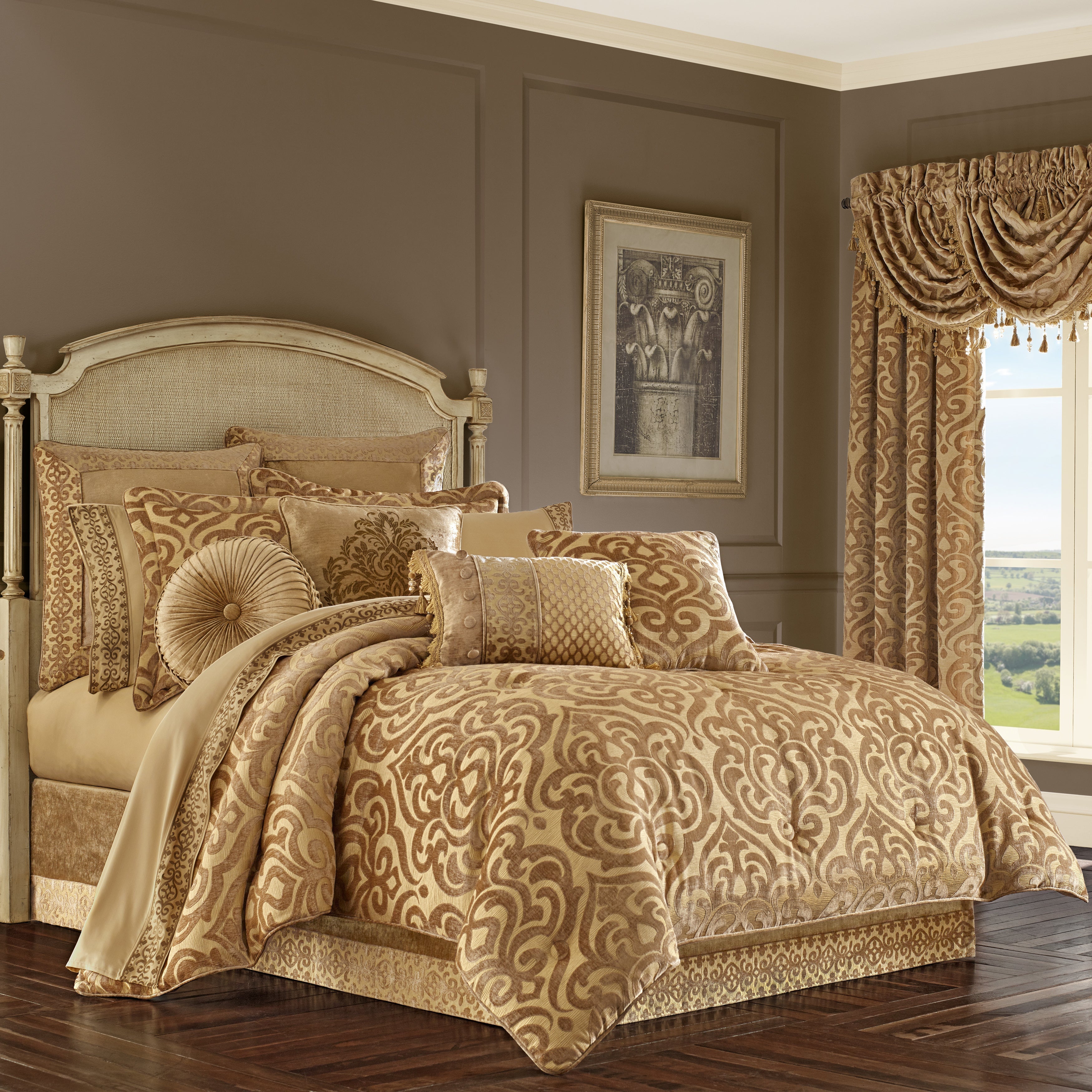 Sicily Gold 4-Piece Comforter Set | 100% Polyester by J.Queen New York