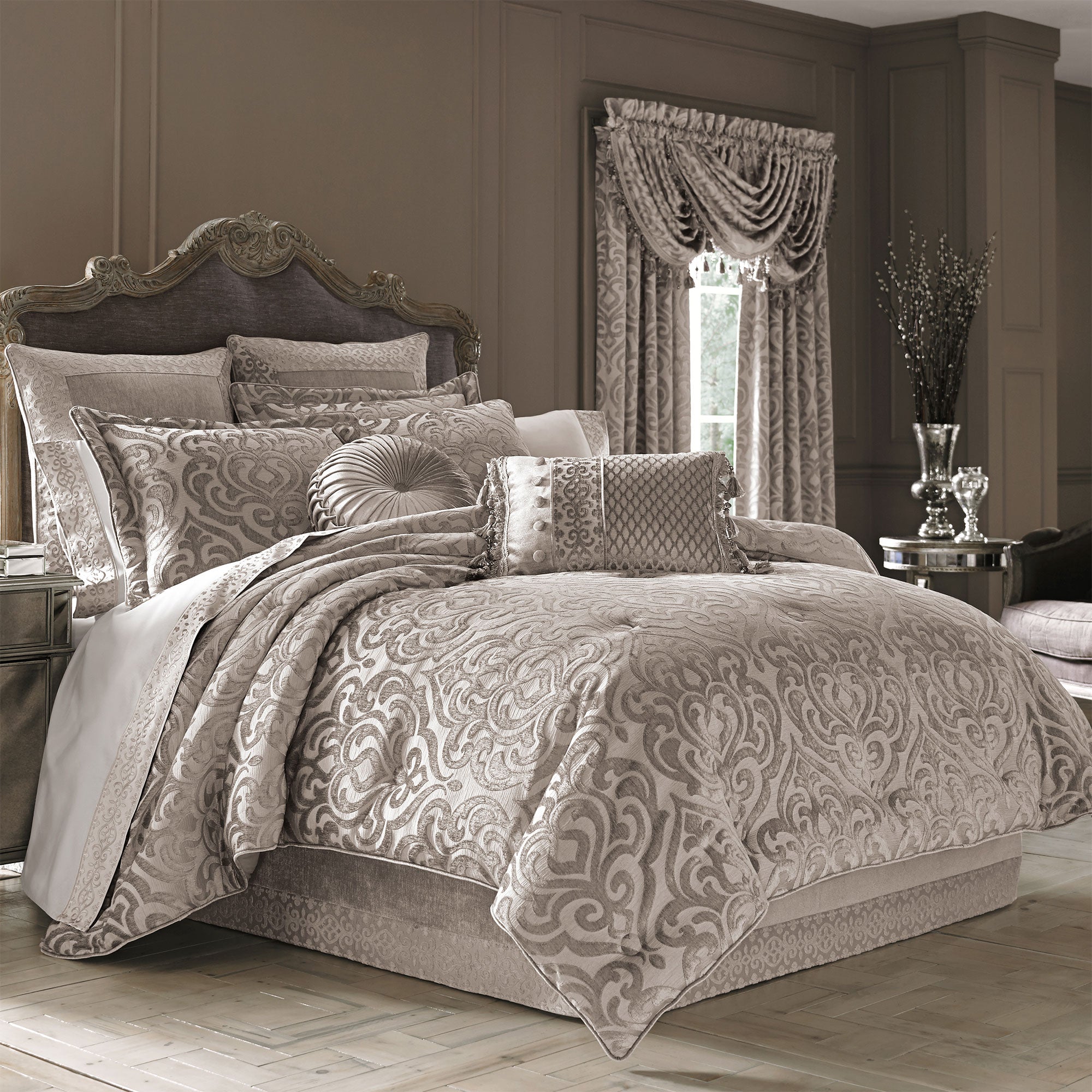 Sicily Pearl 4-Piece Comforter Set | 100% Polyester by J.Queen New York
