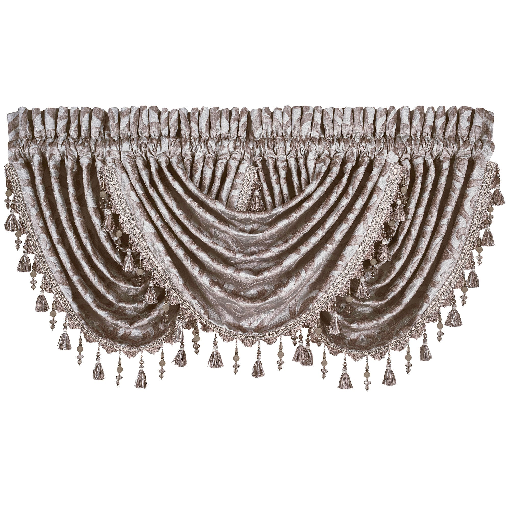 Sicily Pearl Waterfall Valance | 100% Polyester by J.Queen New York