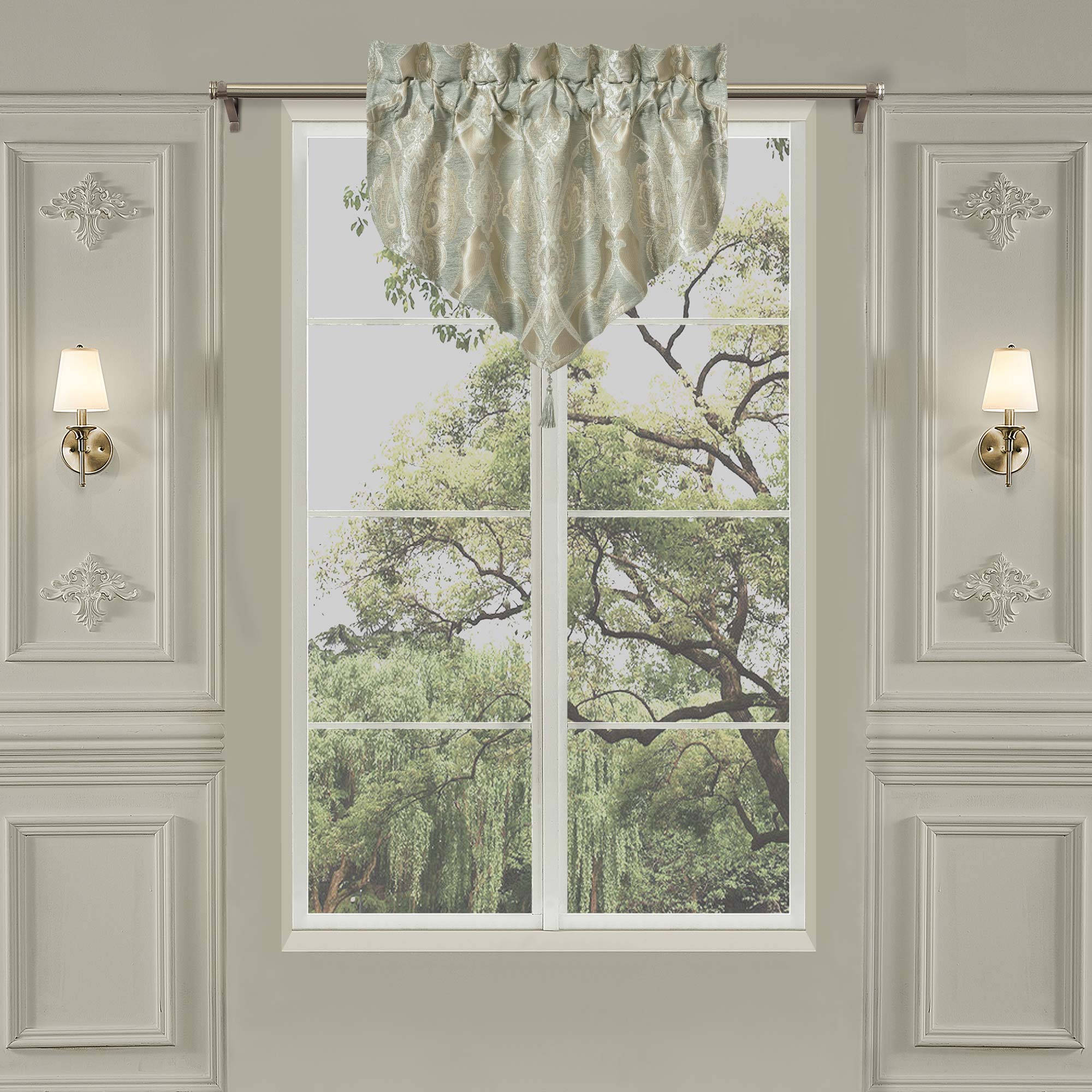 Sovana Window Ascot Valance Soft Sage | by J.Queen New York