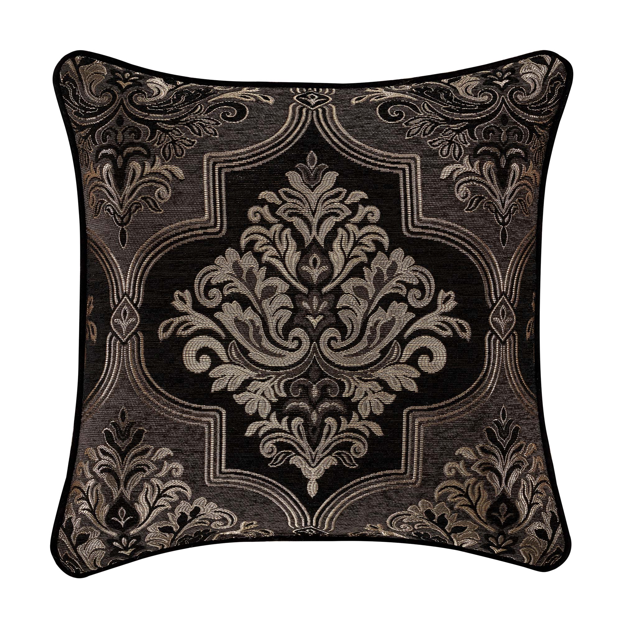 Windham 20" Square Decorative Throw Pillow in Black by J.Queen New York