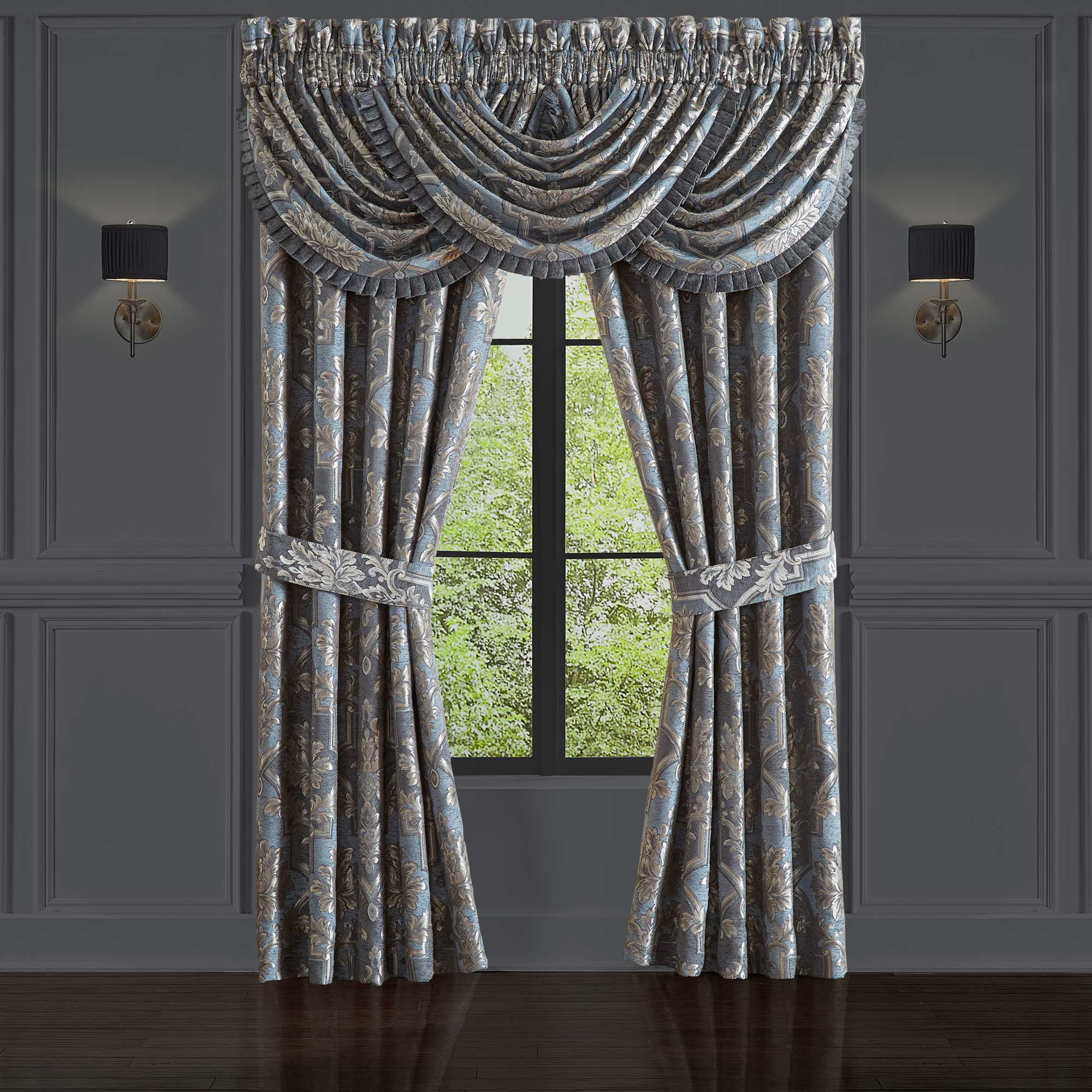 Woodhaven Window Waterfall Valance in Powder Blue by J.Queen New York